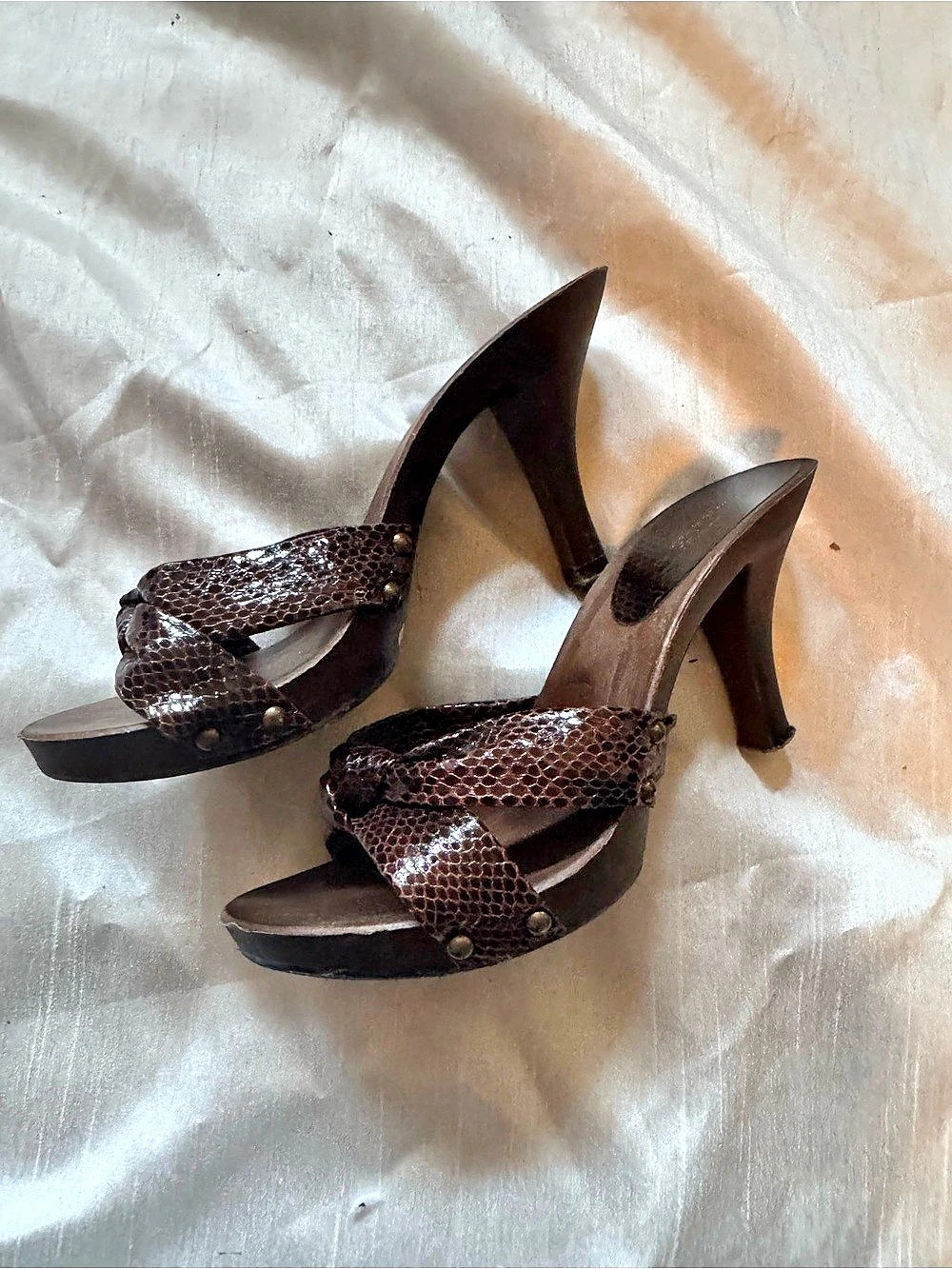 Brown Studded Heels